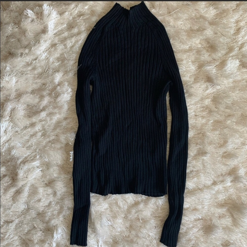 Zara fitted rib mock neck